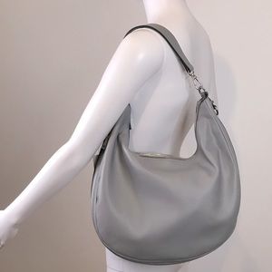 INC International Concepts Gray Large Hobo Style Crossbody Shoulder Handbag